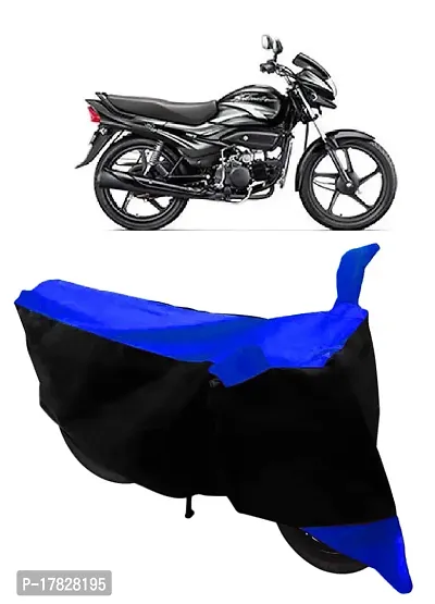 GUBBINS Two Wheeler Bike Cover Compatible with Hero Super Splendor Water Resistant UV Protection Cover (Blue)