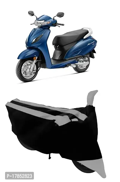 GUBBINS Semi Waterproof Scooter Cover Compatible with Honda Activa 6G All Weather Dustproof Cover (Grey)