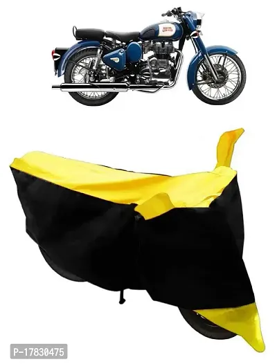 GUBBINS Two Wheeler Bike Cover Compatible with Royal Enfield Bullet 350 Water Resistant UV Protection Cover (Yellow)