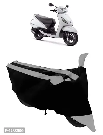 GUBBINS Semi Waterproof Motorcycle Cover Compatible with TVS Jupiter All Weather Dustproof Cover (Grey)