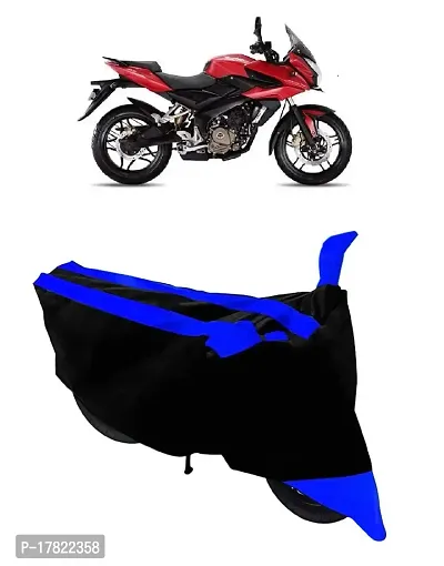 GUBBINS Semi Waterproof Motorcycle Cover Compatible with Bajaj Pulsar AS 150 All Weather Dustproof Cover (Blue)