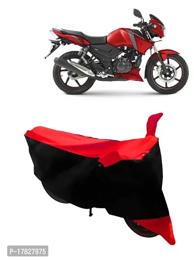 GUBBINS Two Wheeler Bike Cover Compatible with TVS Apache RTR 160 Water Resistant UV Protection Cover (Red)