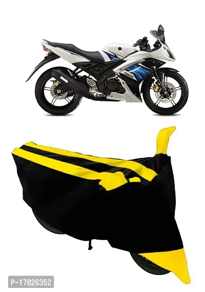 GUBBINS Semi Waterproof Motorcycle Cover Compatible with Yamaha R15 s All Weather Dustproof Cover (Yellow)