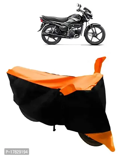 GUBBINS Two Wheeler Bike Cover Compatible with Hero Super Splendor Water Resistant UV Protection Cover (Orange)