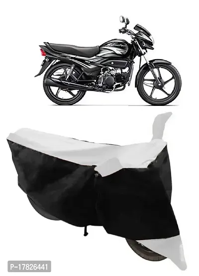 GUBBINS Two Wheeler Bike Cover Compatible with Hero Super Splendor Water Resistant UV Protection Cover (White)-thumb0