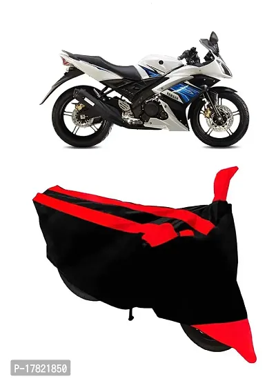 GUBBINS Semi Waterproof Motorcycle Cover Compatible with Yamaha R15 s All Weather Dustproof Cover (Red)