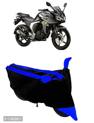 GUBBINS Semi Waterproof Motorcycle Cover Compatible with Yamaha Fazer All Weather Dustproof Cover (Blue)