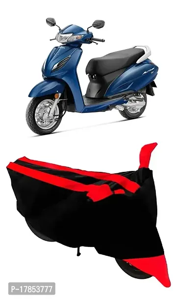 GUBBINS Semi Waterproof Scooter Cover Compatible with Honda Activa 6G All Weather Dustproof Cover (Red)