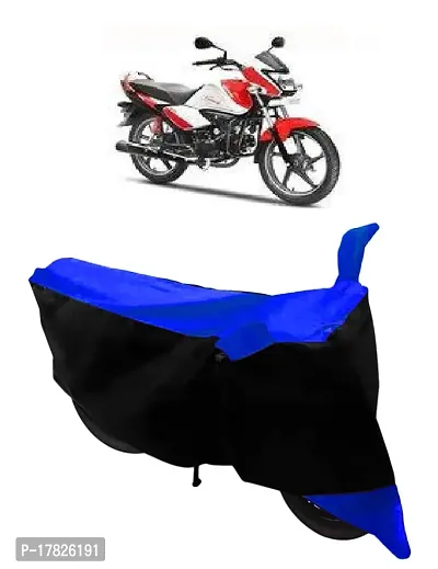 GUBBINS Two Wheeler Bike Cover Compatible with Hero Splendor I Smart Water Resistant UV Protection Cover (Blue)