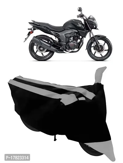 GUBBINS Semi Waterproof Motorcycle Cover Compatible with Honda Trigger All Weather Dustproof Cover (Grey)-thumb0