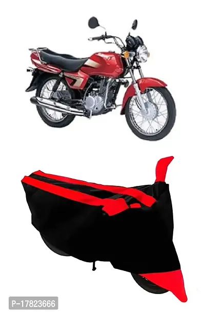 GUBBINS Semi Waterproof Motorcycle Cover Compatible with Suzuki Heat All Weather Dustproof Cover (Red)-thumb0