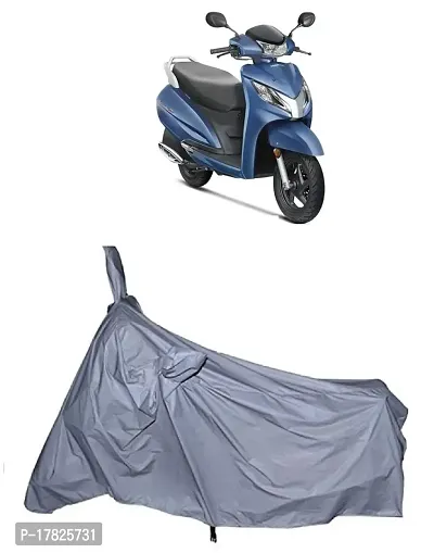 GUBBINS Presents Water Resistant Heatproof Cover Made for Honda Activa Dustproof Cover (Silver)-thumb0