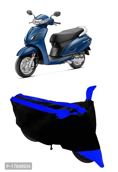 GUBBINS Semi Waterproof Scooter Cover Compatible with Honda Activa 6G All Weather Dustproof Cover (Blue)-thumb0