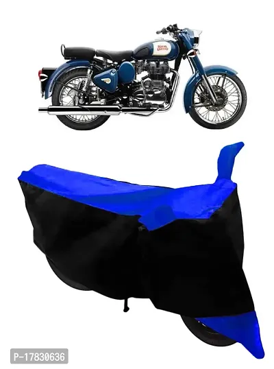 GUBBINS Two Wheeler Bike Cover Compatible with Royal Enfield Bullet 350 Water Resistant UV Protection Cover (Blue)