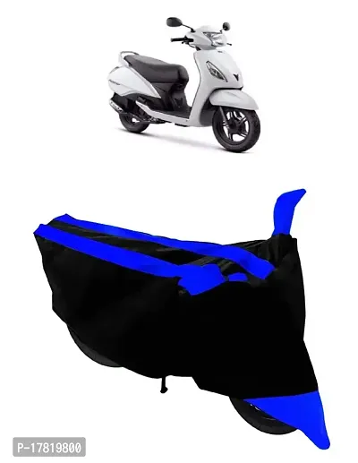 GUBBINS Semi Waterproof Motorcycle Cover Compatible with TVS Jupiter All Weather Dustproof Cover (Blue)