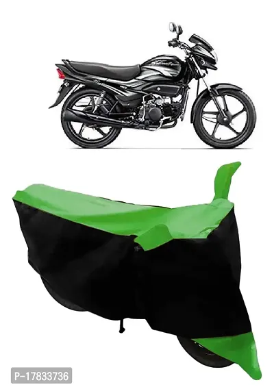 GUBBINS Two Wheeler Bike Cover Compatible with Hero Super Splendor Water Resistant UV Protection Cover (Green)