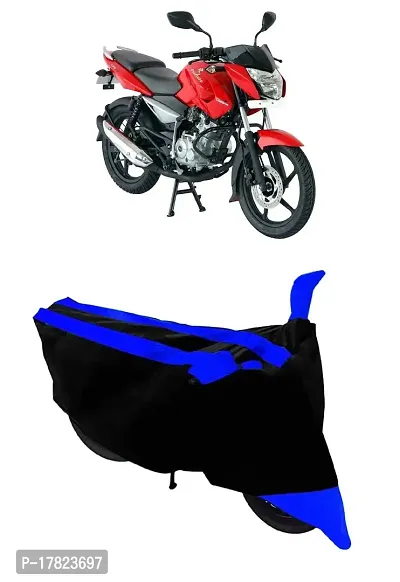 GUBBINS Semi Waterproof Motorcycle Cover Compatible with Bajaj Pulsar 135 LS DTS-i All Weather Dustproof Cover (Blue)