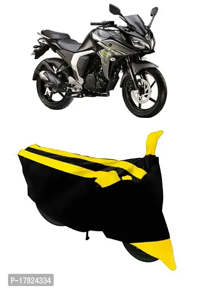 GUBBINS Semi Waterproof Motorcycle Cover Compatible with Yamaha Fazer All Weather Dustproof Cover (Yellow)