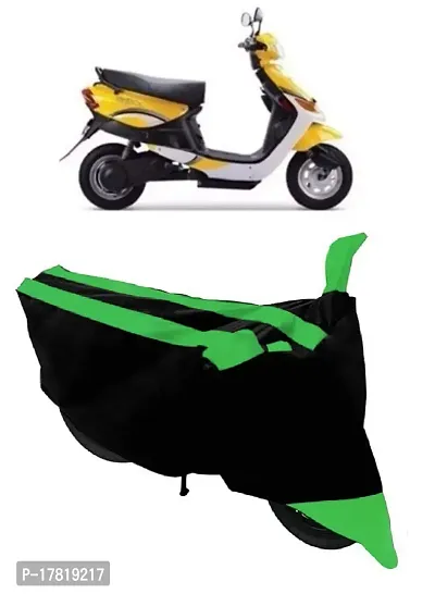 GUBBINS Semi Waterproof Motorcycle Cover Compatible with Indus Yo Style All Weather Dustproof Cover (Green)