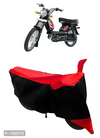 GUBBINS Two Wheeler Bike Cover Compatible with TVS Heavy Duty Super XL Water Resistant UV Protection Cover (Red)