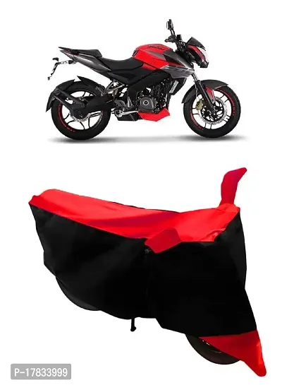 GUBBINS Two Wheeler Bike Cover Compatible with Bajaj Pulsar 200 NS DTS-i Water Resistant UV Protection Cover (Red)