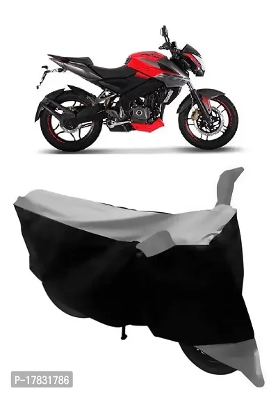 GUBBINS Two Wheeler Bike Cover Compatible with Bajaj Pulsar 200 NS DTS-i Water Resistant UV Protection Cover (Grey)