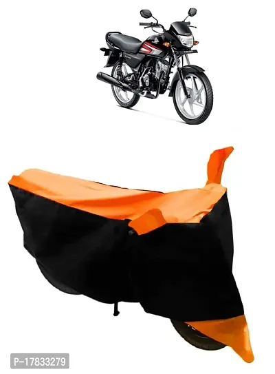 GUBBINS Two Wheeler Bike Cover Compatible with Honda CD 110 Dream Water Resistant UV Protection Cover (Orange)-thumb0