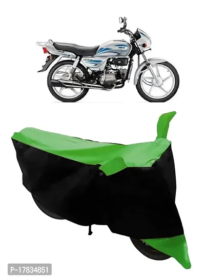 GUBBINS Two Wheeler Bike Cover Compatible with Hero Splendor Plus Water Resistant UV Protection Cover (Green)