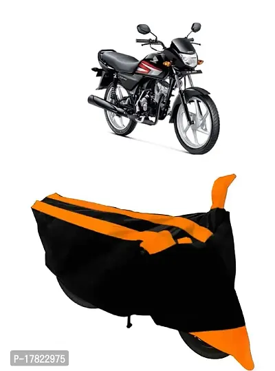 GUBBINS Semi Waterproof Motorcycle Cover Compatible with Honda CD 110 Dream All Weather Dustproof Cover (Orange)