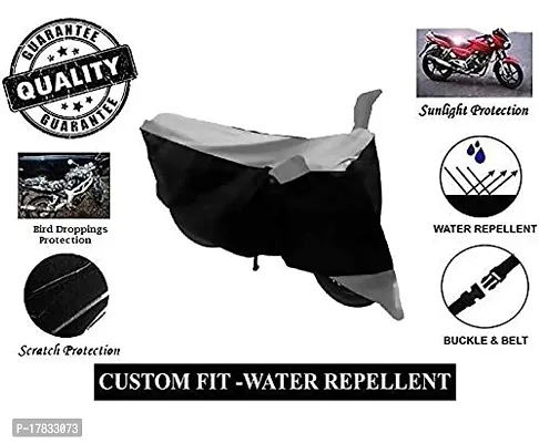 GUBBINS Two Wheeler Bike Cover Compatible with TVS Apache RTR 160 Water Resistant UV Protection Cover (Grey)-thumb5