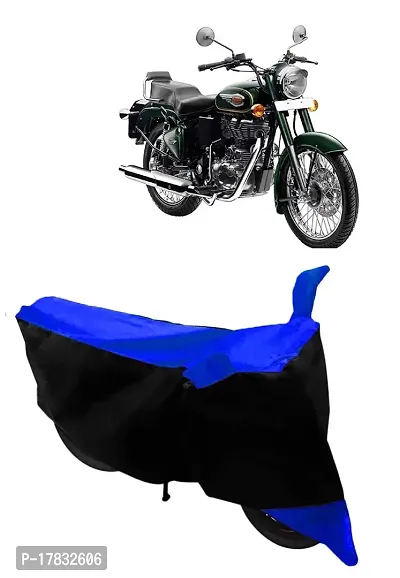 GUBBINS Two Wheeler Bike Cover Compatible with Royal Enfield Bullet 500 Water Resistant UV Protection Cover (Blue)