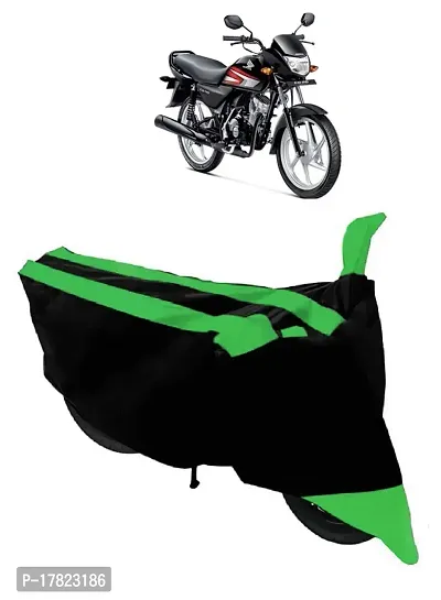 GUBBINS Semi Waterproof Motorcycle Cover Compatible with Honda CD 110 Dream All Weather Dustproof Cover (Green)