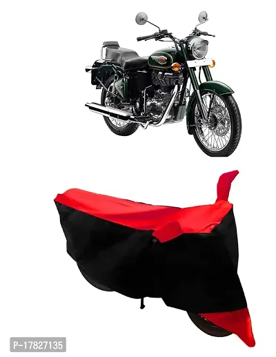 GUBBINS Two Wheeler Bike Cover Compatible with Royal Enfield Bullet 500 Water Resistant UV Protection Cover (Red)-thumb0