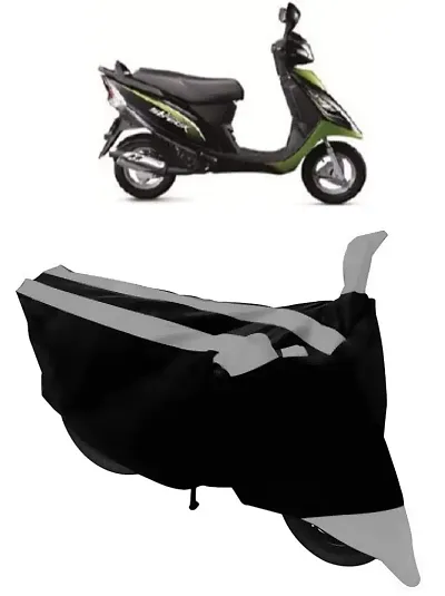 GUBBINS Semi Waterproof Motorcycle Cover Compatible with TVS Scooty Streak All Weather Dustproof Cover