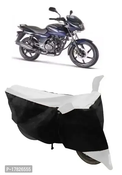 GUBBINS Two Wheeler Bike Cover Compatible with Bajaj Pulsar 150 Water Resistant UV Protection Cover (White)