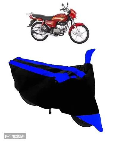 GUBBINS Semi Waterproof Motorcycle Cover Compatible with Hero Splendor All Weather Dustproof Cover (Blue)