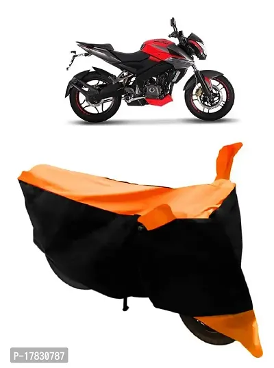 GUBBINS Two Wheeler Bike Cover Compatible with Bajaj Pulsar 200 NS DTS-i Water Resistant UV Protection Cover (Orange)