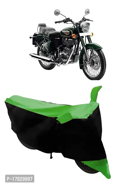 GUBBINS Two Wheeler Bike Cover Compatible with Royal Enfield Bullet 500 Water Resistant UV Protection Cover (Green)