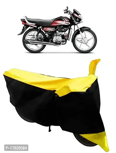 GUBBINS Two Wheeler Bike Cover Compatible with Hero HF Water Resistant UV Protection Cover (Yellow)