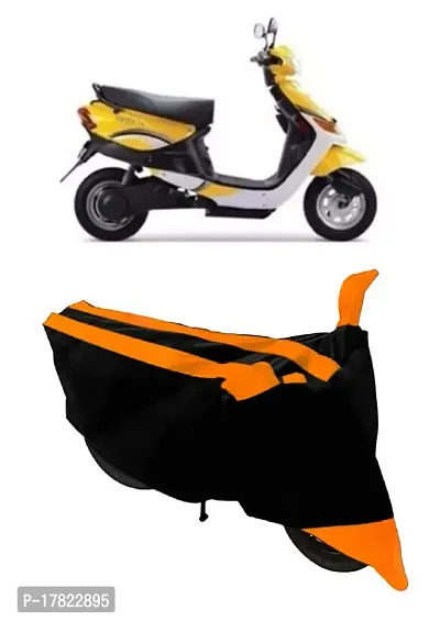 GUBBINS Semi Waterproof Motorcycle Cover Compatible with Indus Yo Style All Weather Dustproof Cover (Orange)