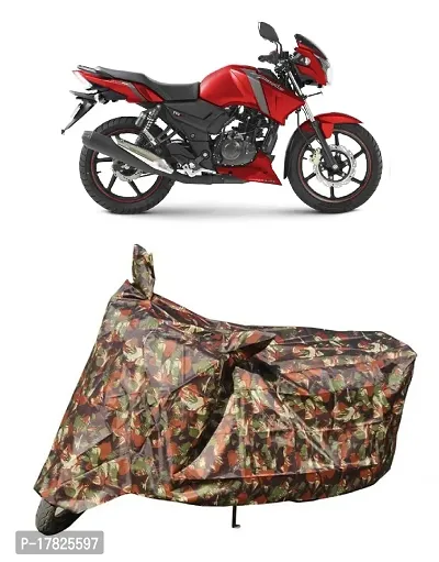 GUBBINS Presents Water Resistant Heatproof Cover Made for TVS Apache RTR 160 Dustproof Cover (Military)