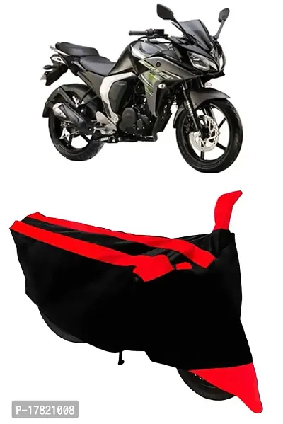 GUBBINS Semi Waterproof Motorcycle Cover Compatible with Yamaha Fazer All Weather Dustproof Cover (Red)