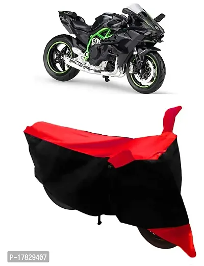 GUBBINS Two Wheeler Bike Cover Compatible with Kawasaki Ninja Water Resistant UV Protection Cover (Red)