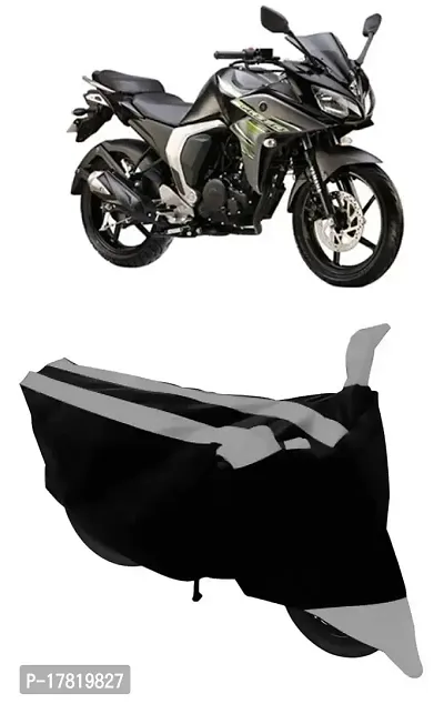 GUBBINS Semi Waterproof Motorcycle Cover Compatible with Yamaha Fazer All Weather Dustproof Cover (Grey)