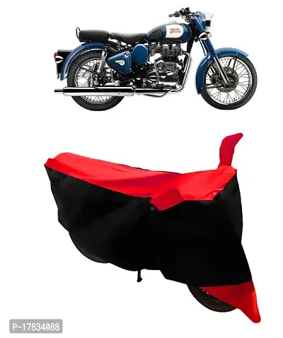 GUBBINS Two Wheeler Bike Cover Compatible with Royal Enfield Bullet 350 Water Resistant UV Protection Cover (Red)