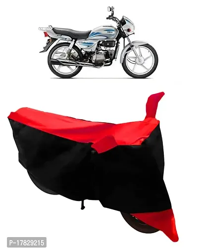 GUBBINS Two Wheeler Bike Cover Compatible with Hero Splendor Plus Water Resistant UV Protection Cover (Red)