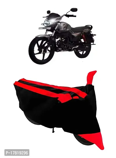 GUBBINS Semi Waterproof Motorcycle Cover Compatible with Mahindra Pantero All Weather Dustproof Cover (Red)