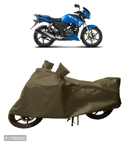 GUBBINS Presents Water Resistant Heatproof Cover Made for TVS Apache Dustproof Cover (Olive Green)-thumb0