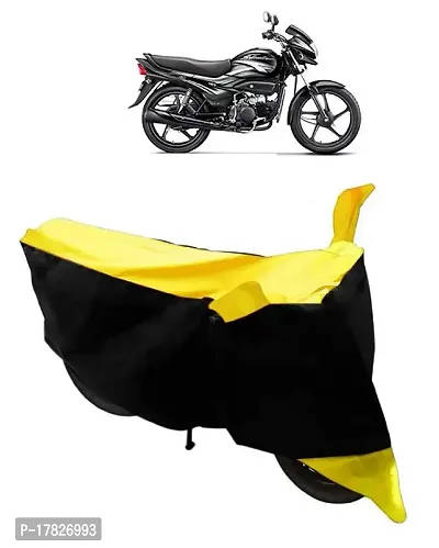 GUBBINS Two Wheeler Bike Cover Compatible with Hero Super Splendor Water Resistant UV Protection Cover (Yellow)