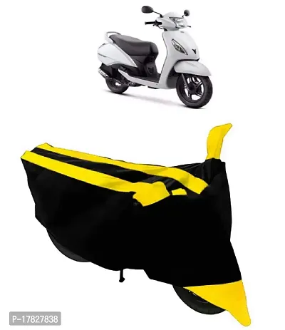 GUBBINS Semi Waterproof Motorcycle Cover Compatible with TVS Jupiter All Weather Dustproof Cover (Yellow)